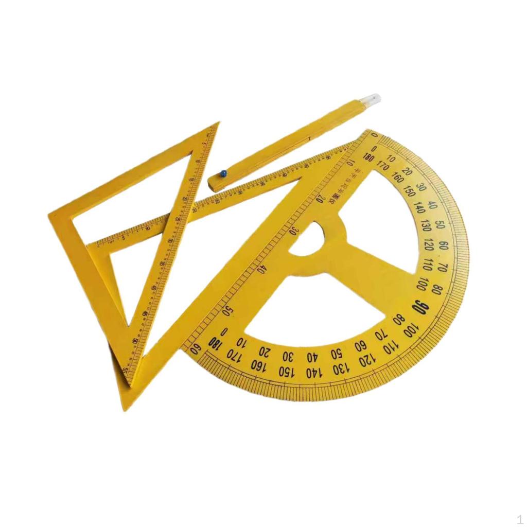 4 Pack Geometry Set for Whiteboard, Math Tools, Ruler And Compass Engineering School