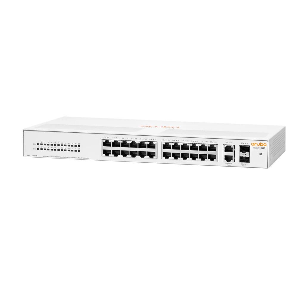 Aruba 1430 26G 2SFP Switch White Instant-On