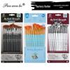 12-Piece Student Art Paintbrush Set with Wooden Yellow Handle and Nylon Bristles