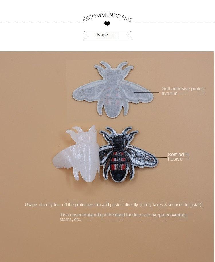 Plasture autoadezive pentru jachetă de albine, plasture, plasture pentru repararea hainelor, reparare fără urme, plasture de pânză, broderie fără sudură, plasture decorativ