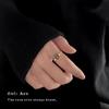 Adjustable Retro High-End Women's Ring: Light Luxury, Artistic Antique Style, Niche Fashion Open Ring
