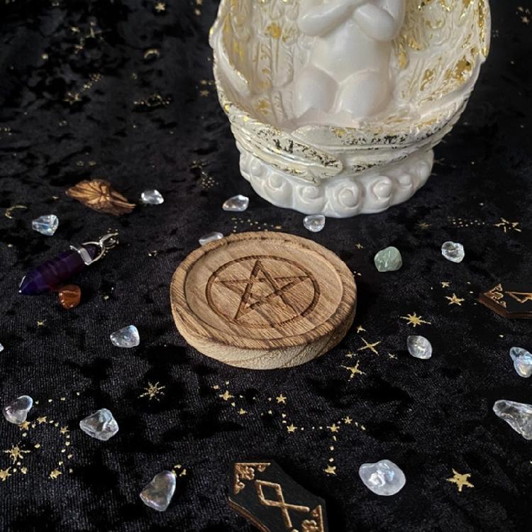 Candle Holder Tray Star Pendulums Dowsing Divination Board Candle Holder Plate