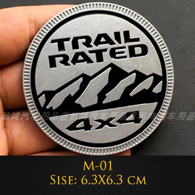 Emblema Metálico 3D 4X4 Trail Rated Insignia High Country Pegatinas de Logo Para Jeep Wrangler Patriot Estilo de Coche Pegatinas de Coche Accesorios tr1