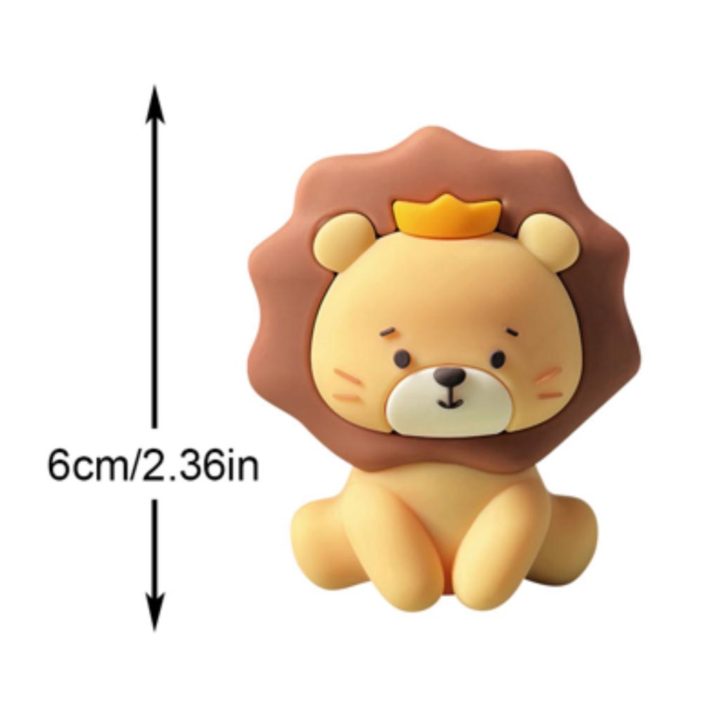 3 Stück Safari Kuchenaufsatz Wilde Tiere-Löwe Elefant Giraffe Kuchen Dschungeltiere Wild One Kuchenaufsatz Geburtstagsfeier Dekoration