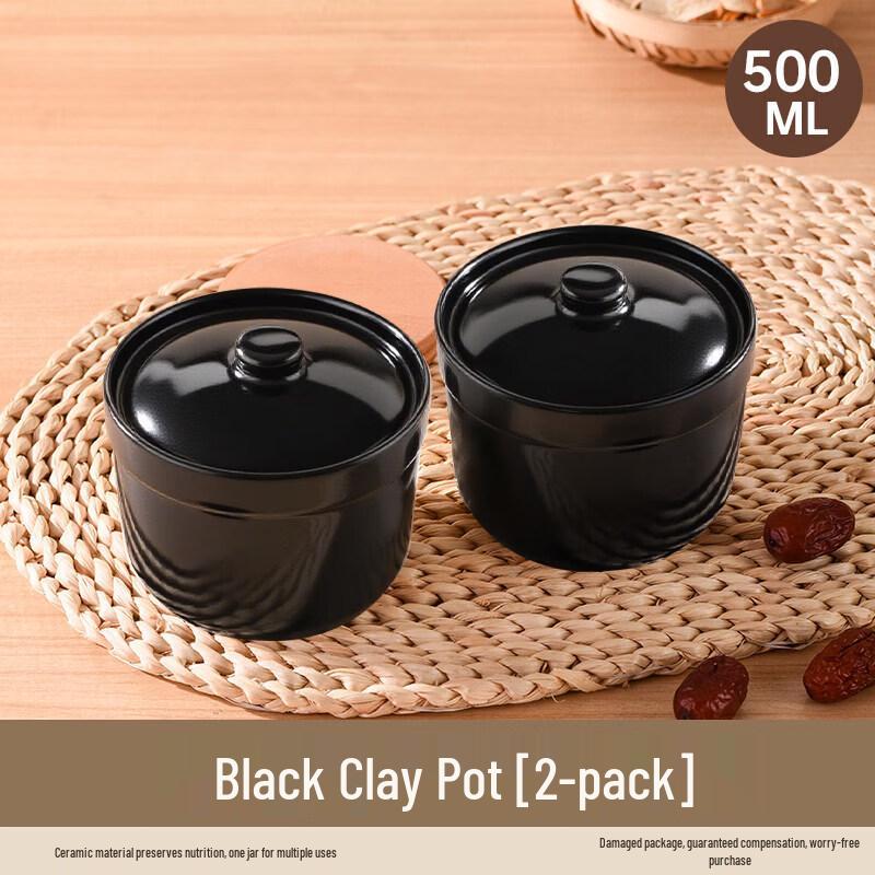 Qiwei Single-Serve Ceramic Double Boiler Stew Pot