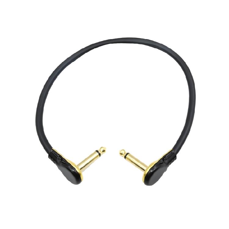 Guitar Effects Cable for Pedalboard Connection and Noise Reduction 6.35mm Guitar Patches Cable Right or Straight Angle