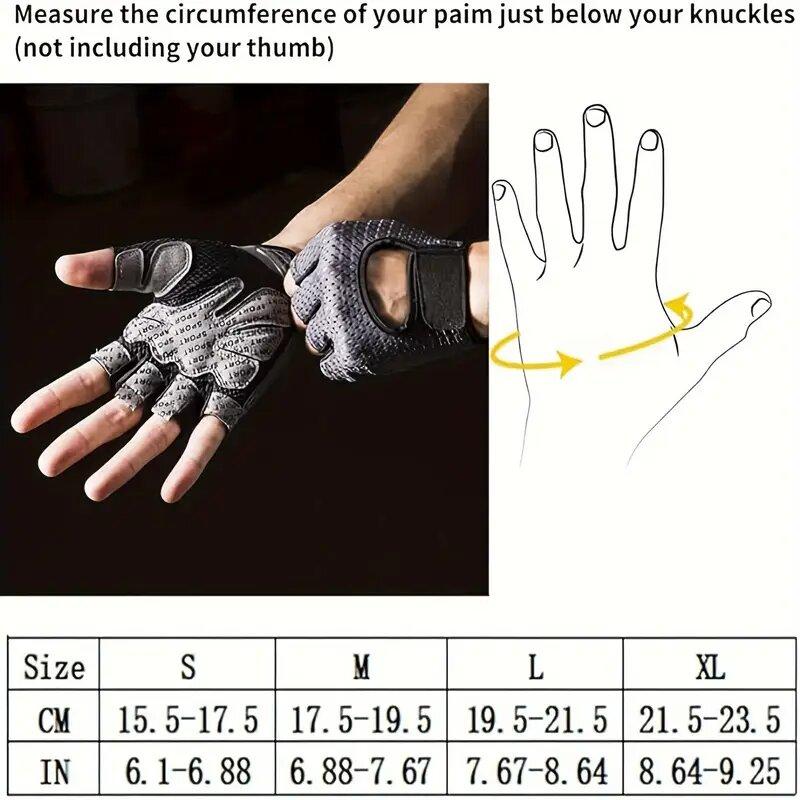 Cycling Gloves Men Women Half Finger Anti Slip Shock-Absorbing Breathable Equipment Gym Bicycles Outdoor Sports Gloves