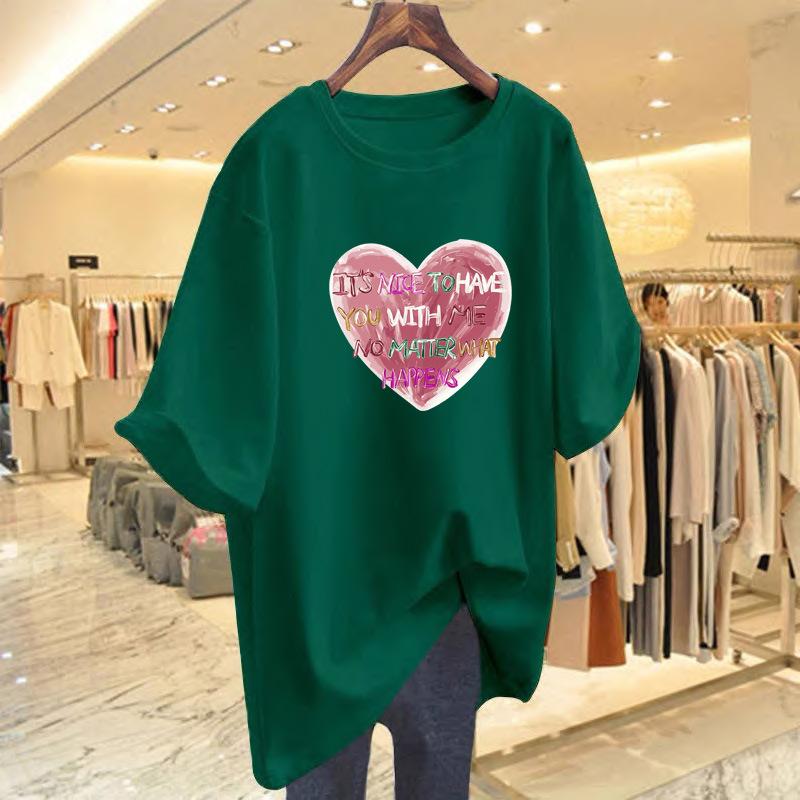 Short-sleeved t-shirt women's 2025 new summer white pure cotton small loose and thin round neck versatile front shoulder top