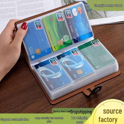 Men's and Women's Large Capacity Anti-Demagnetization Card Holder with Multiple Slots for ID and Driver's License - Simple and Elegant Design.