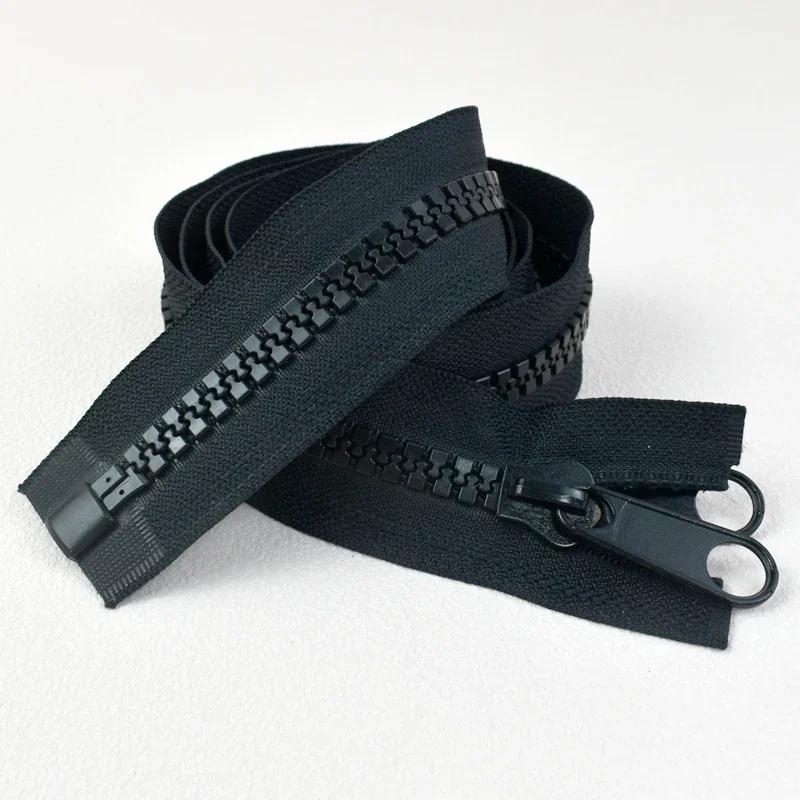 1-5Meters Meetee 10# Open-end Resin Zippers Double Side Slider Zipper for Tent Bag Jacket Luggage DIY Sewing Material Accessory