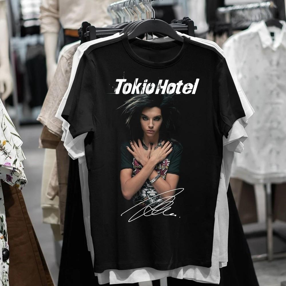 Горячая футболка Tokio HotelL Билл Каулитц Хлопок Унисекс Все размеры Футболка 24D15 Унисекс Футболка L