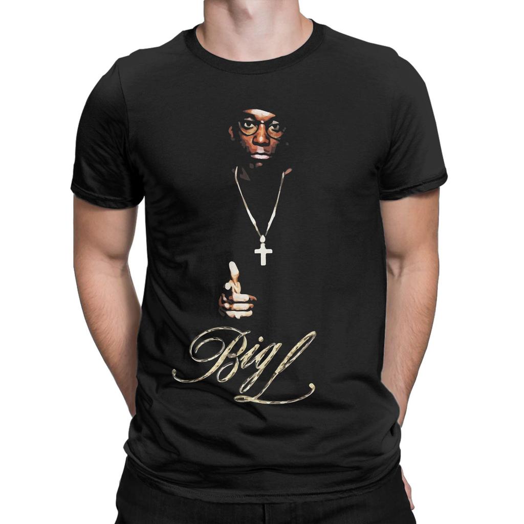 Men Big L T Shirt  100% Cotton Clothes Unique Short Sleeve Crewneck Tee Shirt New Arrival T-Shirts