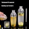 500/700/1000ml Cocktail-Mixbecher BPA-frei Tragbarer Getränke-Hand-Shake-Mixer Transparente Skala Auslaufsicherer Shake-Becher Stößel-Set