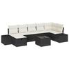 VidaXL Ensemble de canapé de jardin 8 pièces avec coussins en rotin synthétique noir 3359406