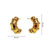 Chic C-Shaped Stainless Steel Hoop Earrings - European & American Style