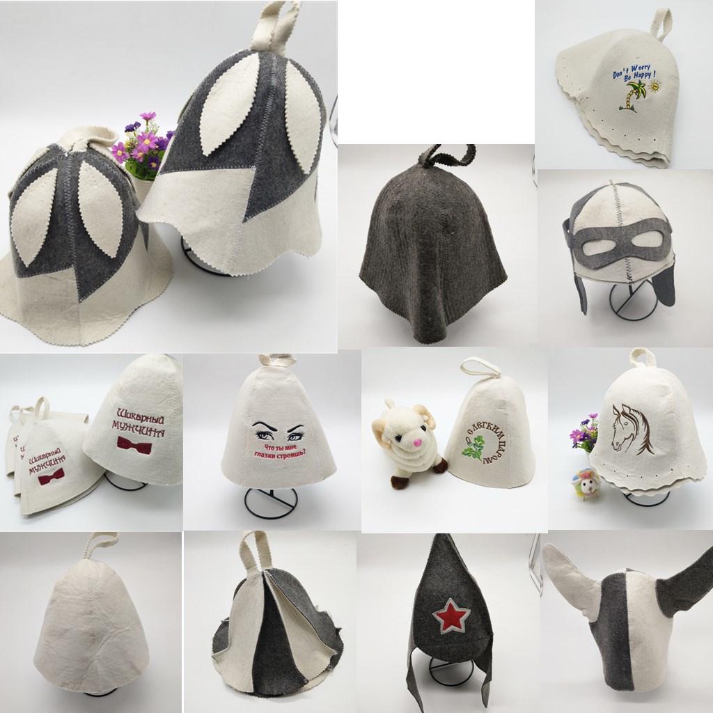 Badehut aus Filz, traditionell, langlebig, leicht, Mehrzweck-Duschhaube, angenehm zu tragen, zum Baden, Dampfen, für Männer und Frauen