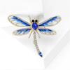 Fashion Alloy Enamel Dragonfly Brooch High-End Versatile Rhinestone Animal Brooch Women'S Clothing Corsage Jewelry Accessory