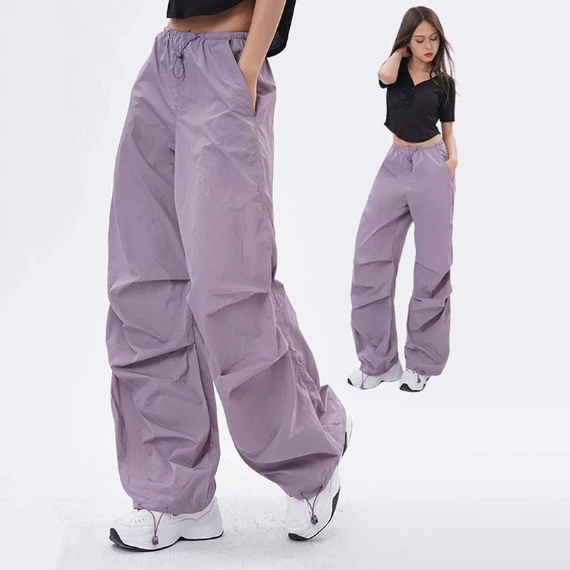 Damen Streetwear Weitbeinige Baggy Sweatpants Weibliche Vintage Hip Hop Jogginghosen Cargohosen