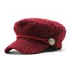 Hat Female Tide Small Fragrant Style Beret Versatile Octagonal Hat Spring Internet Celebrity British Retro Cap