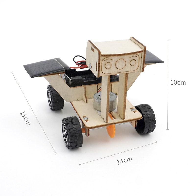 Solar Car Lunar Exploration Vehicle - Children's DIY Hand-Assembled 3D Wooden Puzzle Model Science And Education Toys