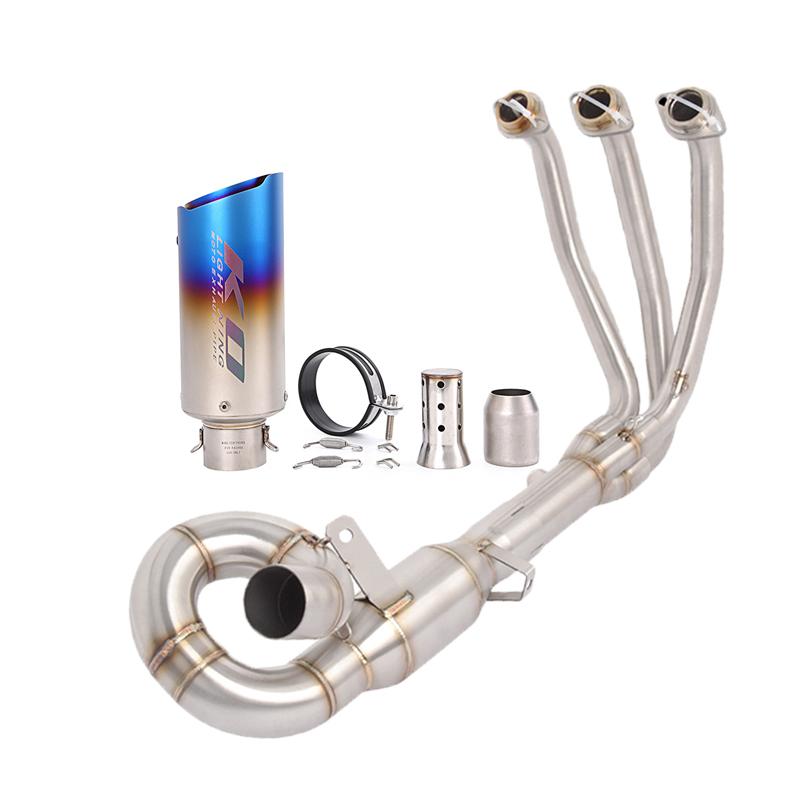 For Adventure CFMOTO 675SR 2024-2025 657NK 2025 Motorcycle Slip On Exhaust System 51 Muffler Header Link Pipe Stainless Steel