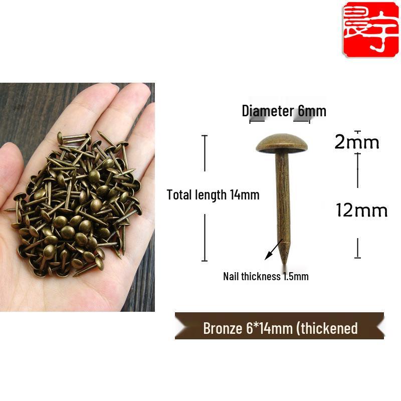 Antique-style Round Head Sofa Decoration Nails, Retro Pushpins, Thickened and Smooth Foam Nails, Furniture Hardware.