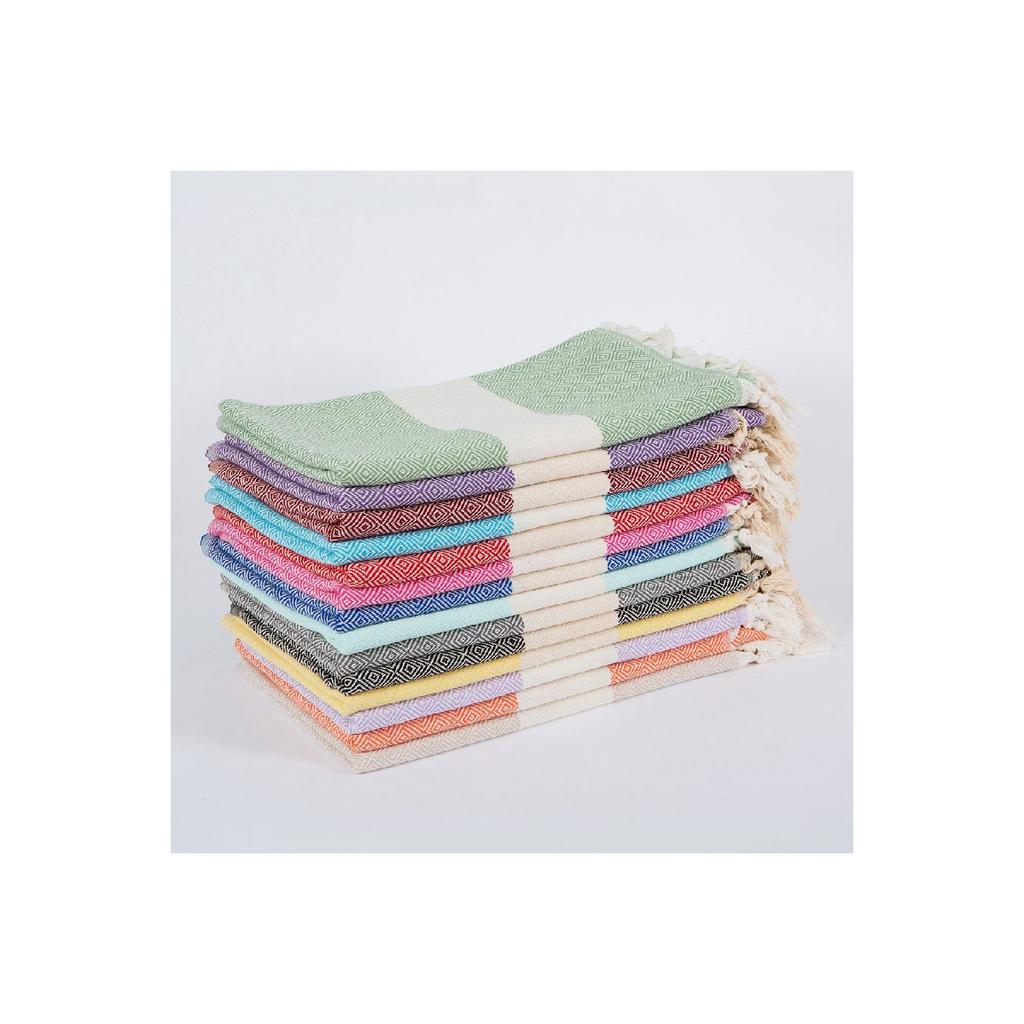 Diamond Patterned 100% Cotton Beach, Turkish Bath Peshtemal, Bathroom, Guest, Pool, Spa Towel 90x190 Cm