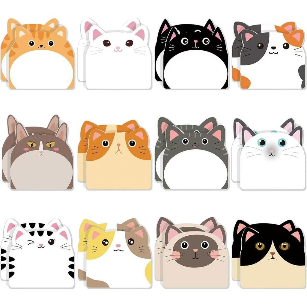 Cute Cat Shaped Reusable Sticky Notes