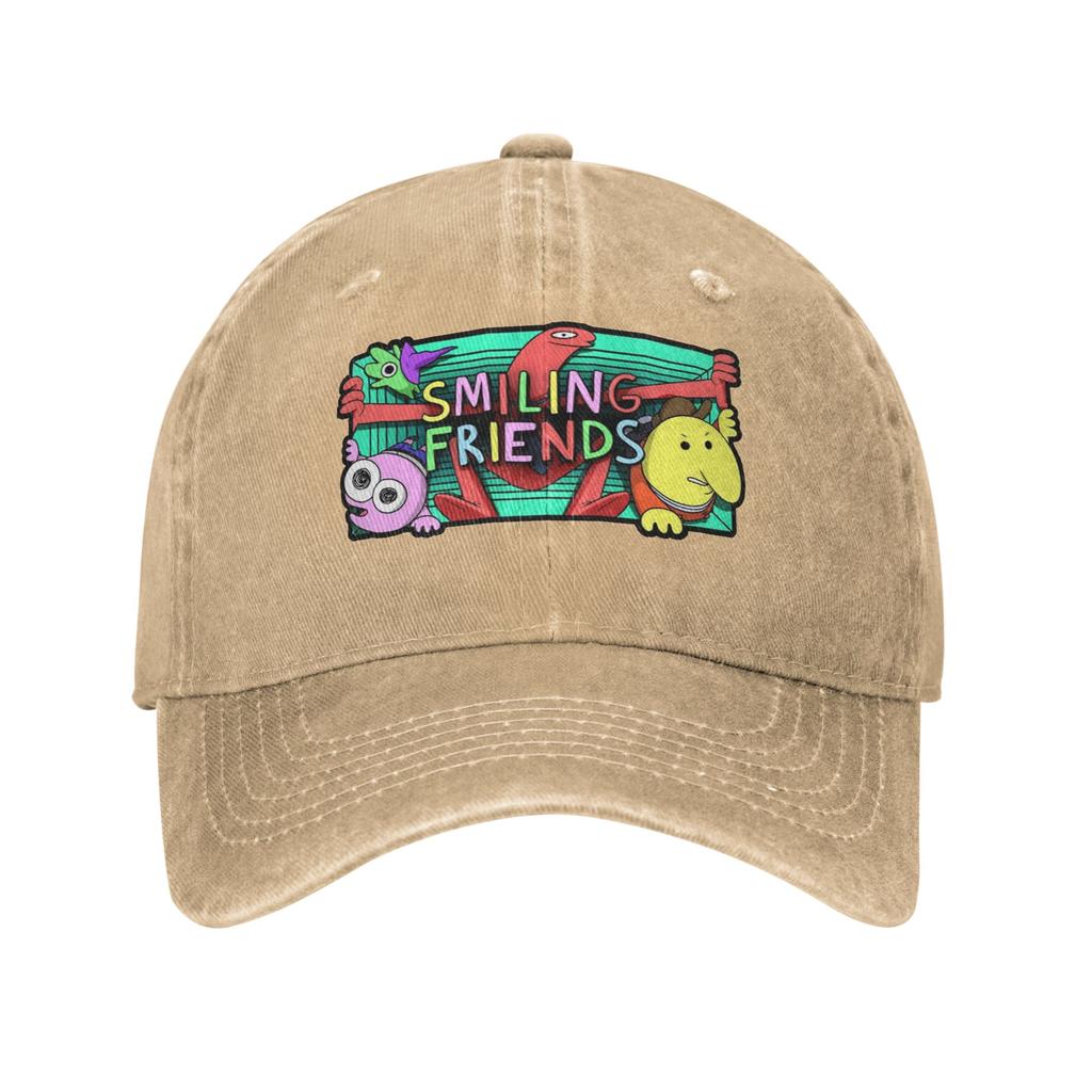 Smiling Friends Adult Swim Casual Baseball Cap  Kpop Rock Hip Hop Hats Summer Breathable Men Women Trendy Baseball Caps