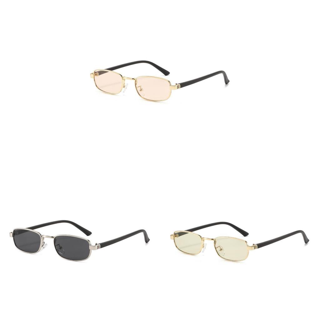 Retro Metal Square Sunglasses Uv400 Polarized For Outdoor Travel