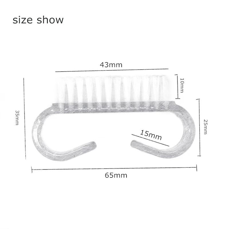Acrylic Nails Art Brush 4 Color Nail Art Manicure Pedicure Soft Remove Dust Plastic Cleaning Nail Brushes File Tools