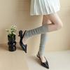 Vertical Stripes JK Stockings Ballet Style Stacking Socks Ins Calf Socks  Air-conditioned Room