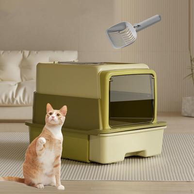 Ev için Salıncaklı Kapılı Rahat Kedi Kumu Muhafazası