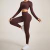 JYL Seamless Knit Long Pants Yoga Suit High Waist Hip Lifting