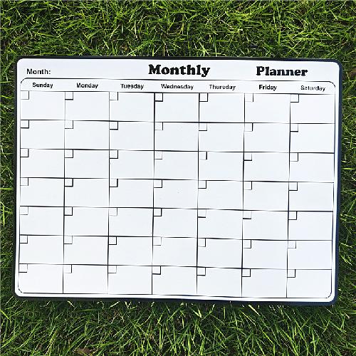 28*21cm Magnetic Refrigerator Sticker Calendar Magnetic Whiteboard Wall Sticker Learning Month Plan