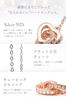 Necklace Pendant Twin Open Heart Design for Highest Quality Cubic Silver 925 [La Paume] Women, Zirconia, Hypoallergenic, (Pink Gold)