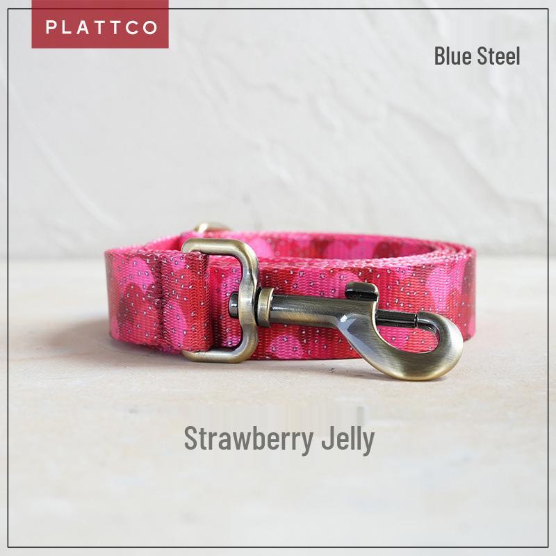 PLATTCO Sweet Fruit Series Printed Faux Nylon Dog Collar & Leash PDL322 Small 2.0cm*(31-41cm)