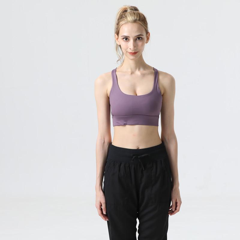 Uarun Women's Sports Bra: Beautiful Back, Cross Eight Straps, High Elastic, Comfortable, Naked Feeling Yoga Bra