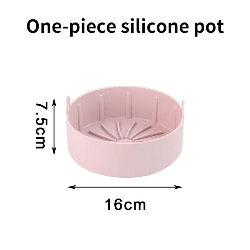 Air Fryer Silicone Pot Grill Pan Reusable Silicone Pot Baking Tray Multifunctional Silicone Pad Accessories Cake Baking Pans