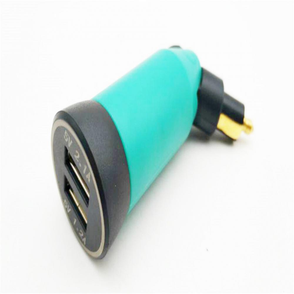 5V 33A Portable Dual Usb Color Power Adapter Plug For Bmw Din Motorcycle
