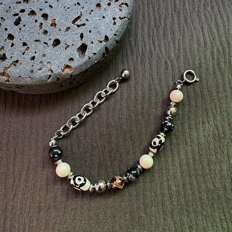 Vintage Natural Stone Beaded Bracelets For Men And Women Handmade Geometric Style