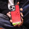 Summer red watermelon is suitable for IPhone17promax mobile phone case 15 matte PC16 creative 13 personality 14 large holes