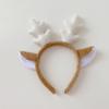 Face Cloth Female Christmas Korean Style Head Hoop Antler Headband Hair Accessories Women Hair Band