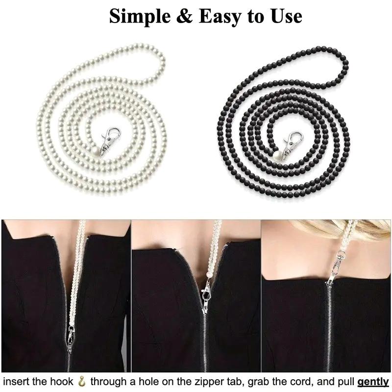 Durable 2-in-1 Beaded Zipper Helper Tool For Women Easy Dress Zip Assistance For Dresses Skirts And Jumpsuits Extension Tool