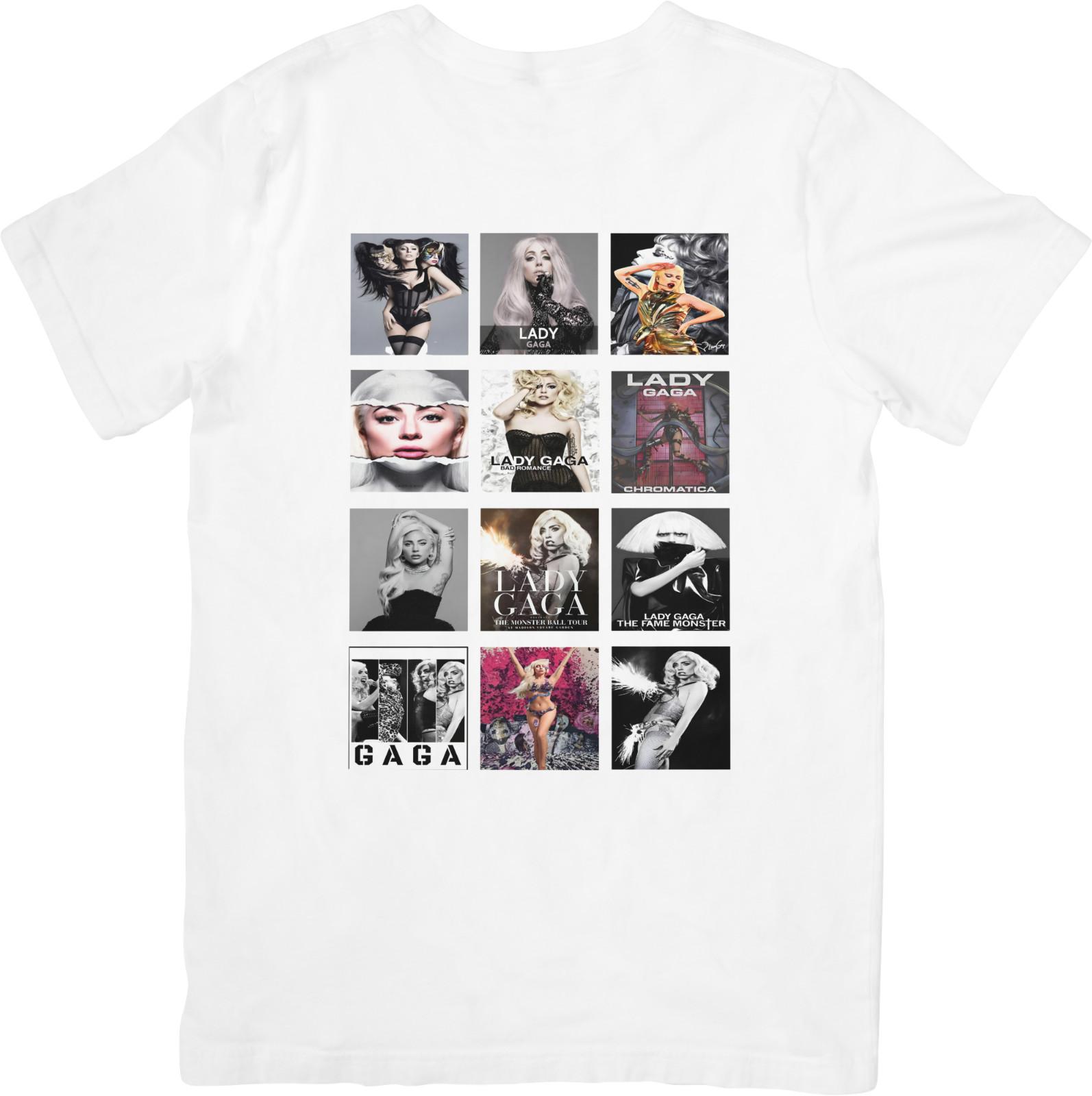 Музыкальная футболка унисекс Lady Gaga, подходит для мужчин и женщин, качественная хлопковая футболка XXXXL