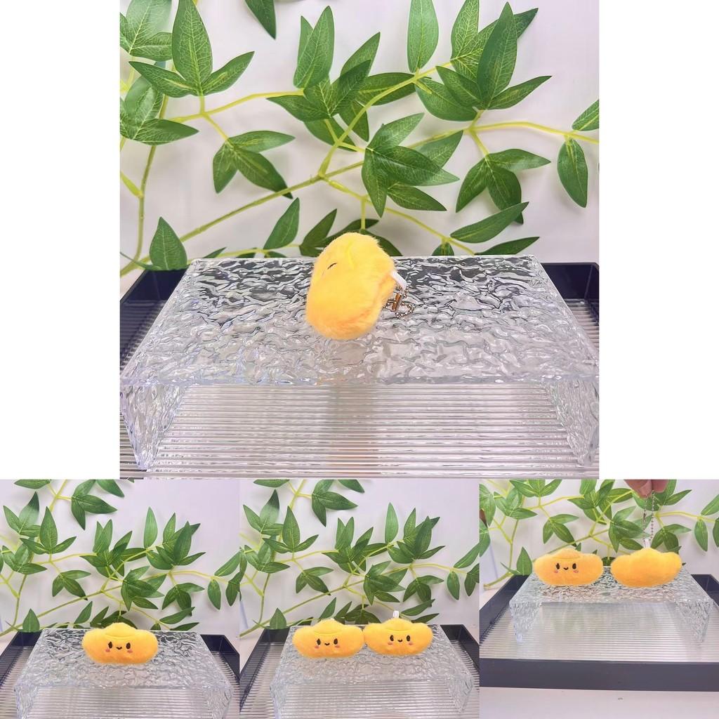 Delightful Gold Ingot Plush Keychain Doll With Super Soft Short Fur For All Ages