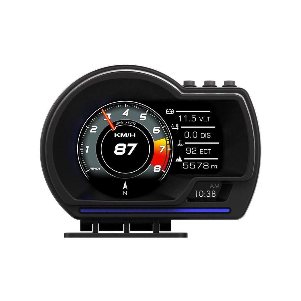 P6 OBD Multifunction LCD HUD: RPM, Water Temp, Turbo Display