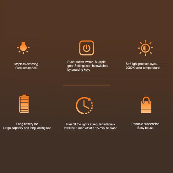 3D Fake Flame Lamp 3 Modes Adjustable USB Rechargeable Simulated Campfire Light Home Indoor Outdoor Tent Decorative LED Night Light