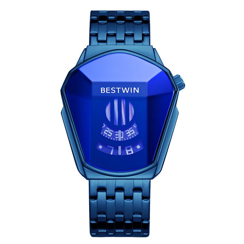 BESTWIN Diamond Alloy Quartz Watch for Men - Trendy Couple's Watch
