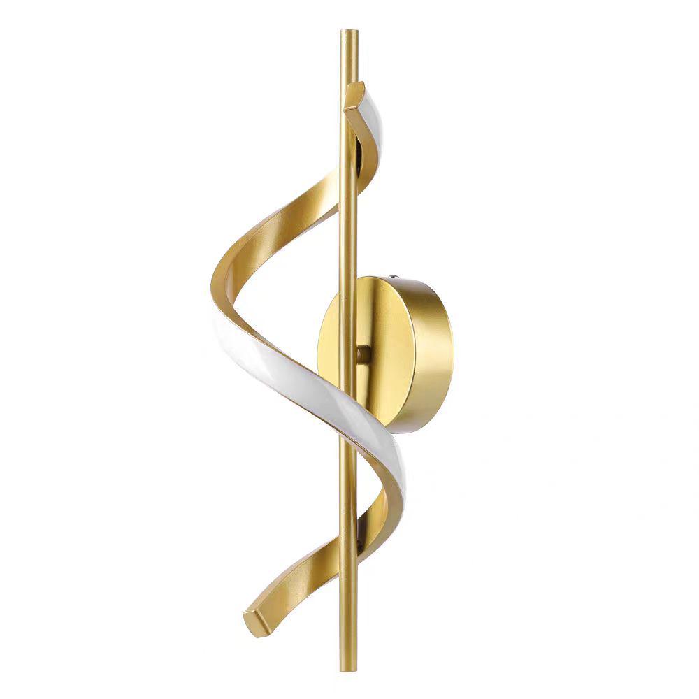 Modern Minimalist LED Spiral Wall Light - Warm Soft Bedroom Decor & Aisle Illumination